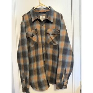 Legendary Whitetails Men's Plaid Flannel Button-Up Shirt, Extra Large